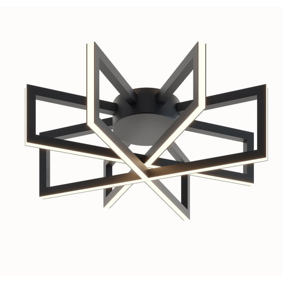 AFX - Cass - 38W 1 LED Flush Mount In Modern Style-17 Inches Wide-Black Finish