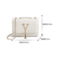 thumbnail image 2 of CHAO Bolso de mensajero para mujer, bolso de hombro a la moda, bolso de cadena, bolso tejido con cadena portátil a la moda, color blanco, 2 of 5