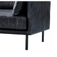 thumbnail image 3 of Crafters and Weavers Venezia Contemporary Leather Arm Chair in Slate, 3 of 3