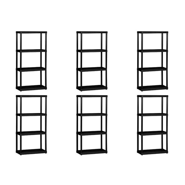 Gracious Living 4 Tier Shelf Indoor Garage Storage Shelving Unit (6