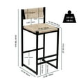 thumbnail image 6 of Set of 2 Hand Weave Bar Stool Set Natural Paper Rope Woven Seat Counter Height Chairs Farmhouse Style Furniture for Home & Office Dining Room, 6 of 14