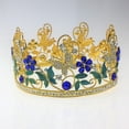 thumbnail image 3 of Tiara Impreso con Mariposa con Diamante Artificial Decoración de de Halloween Disfraz de Cumpleaños Azul profundo, 3 of 9