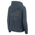 thumbnail image 3 of Women's-Fanatics  Navy Team USA Elements Future Ground Subtle Tonal Pullover Hoodie, 3 of 7