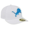 thumbnail image 3 of Men's New Era White Detroit Lions Omaha Low Profile 59FIFTY Fitted Hat, 3 of 6