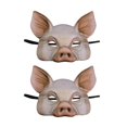 thumbnail image 1 of Máscara de Cerdo STOBOK Rosa de Media Cara para Halloween y Festivales, Paquete de 2 Unidades, 1 of 9