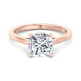 thumbnail image 3 of Naples - Moissanite Cushion Cut Lab Diamond Solitaire Engagement Ring, 3 of 5