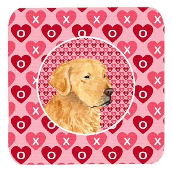 Golden Retriever Foam Coasters, Set Of 4