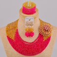 thumbnail image 5 of Fabulous Opaque Red Crystal Nigerian Traditional African Beads Jewelry Sets for Women and Girls. Beautiful Multicolor Sets., 5 of 20