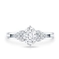 thumbnail image 4 of Rosec Jewels Lab Grown Diamond Ring - Double Band Engagement Ring - 6x8 mm - EF- VS Grade, 10K White Gold, US 7.00, 4 of 8