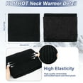 thumbnail image 5 of KOITHOT 3 Pcs Winter Beanie Hat with Ear Flaps Knitted Neck Warmer Touchscreen Gloves Set for Men Black, 5 of 6