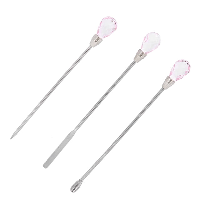 Juego De Espátula Y Varilla Agitadora Profesional, Cuchara Para Decoración De Uñas, 3 Uds.