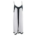 thumbnail image 4 of Youmylove Robe Chemise d'Été pour Femmes Robe Maxi Sans Manches Col en V Bretelles Spaghetti Fluide Élégante Robe de Fête Vacances à la Plage, 4 of 4
