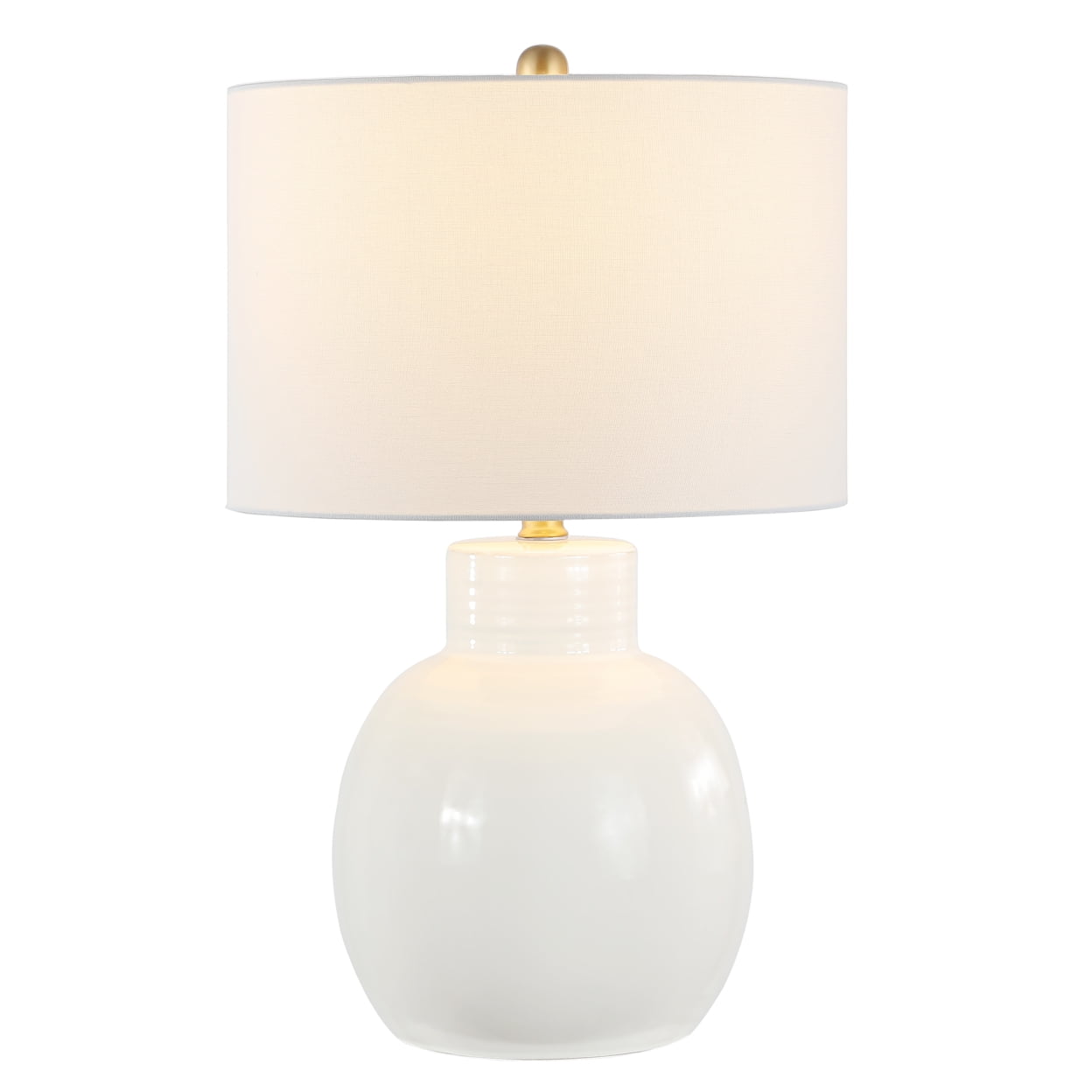 SAFAVIEH Jonie Solid Ceramic Table Lamp, Ivory, Set of 2