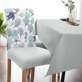 thumbnail image 5 of Stretch Dining Chair Covers Set of 6, Summer Coral Sea Turtle Starfish Seahorse Seashell Light Sea Green Navy Tan Removable Dining Chair Protector Slipcovers for Kitchen Party Restaurant, 5 of 6