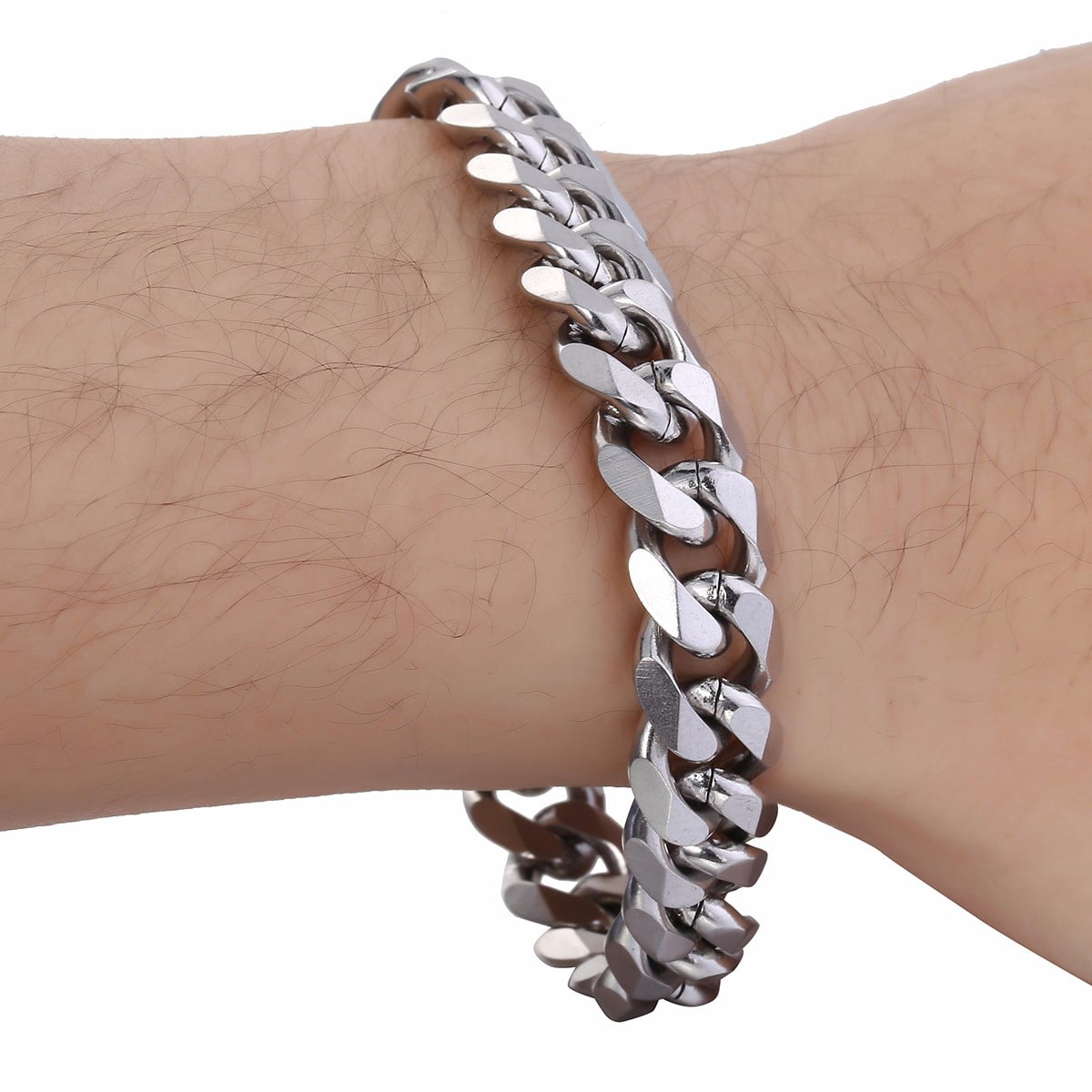 Mens Sterling Silver Skulls Curb Chain Bracelet - Jewelry1000.com | Mens  accessories necklace, Mens jewelry, Bracelets for men