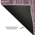 thumbnail image 5 of Addison Rugs Mayfield Premium Machine Washable Transitional Geometric Eggplant Round Rug, 8' x 8', 5 of 5