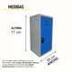 thumbnail image 3 of Locker Casillero Multiusos Alvek 1 Puerta con Ventilación Color Azul — Sistema para Candado, 3 of 7