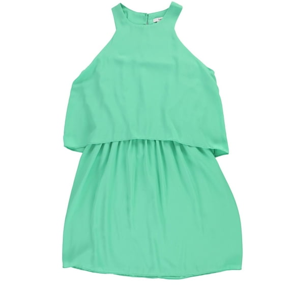 bar III Womens Cutout Popover Blouson Dress, Green, Small