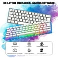 thumbnail image 5 of MAGIC-REFINER MK25-1 60% Mechanical Keyboard Custom Hot Swappable Gaming Keyboard Programmable Double-sided RGB Backlit Transparent Case Pudding Keycaps NKRO Compact for Gamer PS4 Xbox PC（Red Switch）, 5 of 9