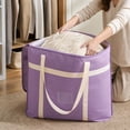 thumbnail image 5 of Large Capacity Quilt Storage Bag Waterproof Dustproof, Heavy Duty Moving Packing Organizer for Comforters Blankets, Reinforced Handles Durable Fabric, Home Relocation Essential, 5 of 6