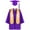 Purple, variant on Children Primary School Graduation Cap and Gown with 2025 Tassel Cap and Gown Outfit Kids Ceremony Party Gift