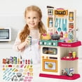 thumbnail image 3 of Guzom Play Kitchens- Role Play Kids Kitchen Playset with Real Cooking Spray and Water Boiling Sounds, 3 of 8