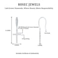 thumbnail image 5 of Rosec Jewels Lab Created Diamond Cross Earrings - Faith Cross Dangle Earrings - Ready to Gift for Christmas, 10K White Gold, 5 of 6
