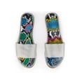 thumbnail image 4 of BLISSFUL STEP Rhinestones Sandal Slip on Flat Sandals for Women Snakeskin (Size 9.5), 4 of 6