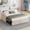 Beige, variant on Harper & Bright Designs Twin Size Daybed with Extended Pop Up Trundle, Upholstered Sofa Bed Daybed, Twin to King Space-Saving Daybed Frame for Guest Room Bedroom, Gray