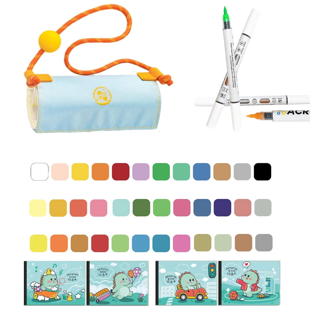 1 Set Professional Acrylic Markers with Bag For Sketching And Coloring Books