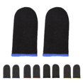 thumbnail image 3 of Cubiertas para los dedos del controlador de juegos Funda táctil de Ndcxsfigh  nailon para el pulgar (fibra plateada roja), 3 of 6
