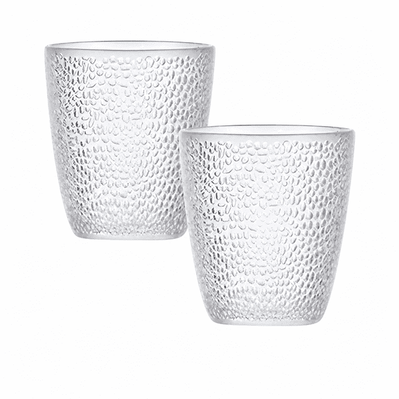 Florvian 2pcs Hammered Plastic Tumblers 8 oz Acrylic Cups, Multi-Color Reusable Drinkware for Kitchen and Party
