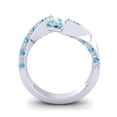 thumbnail image 4 of 1.25 Ct Princess Cut Aquamarine & Blue Topaz Gemstone Beautiful Anniversary Ring for Women Solid 14K White Gold Size 10 by Diamond-Capitals, 4 of 8