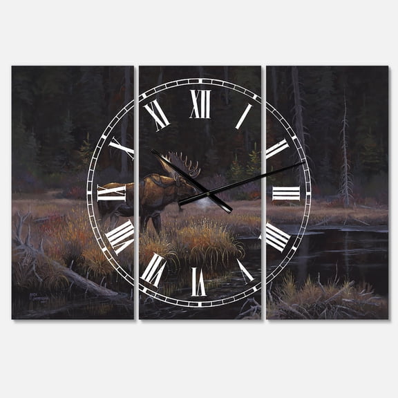 Designart 'Evening Light' Oversized Traditional Wall Clock