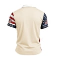 thumbnail image 6 of LTTVQM 250th Anniversary USA Shirt Mens Short Sleeve Flag T-Shirt American Patriotic 4th of July Crew Neck Pullover 4th of July Tops Beige M, 6 of 7