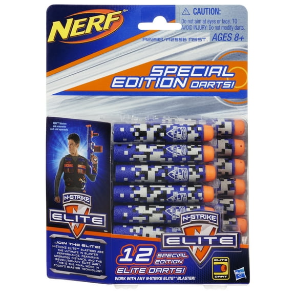 Nerf N-Strike Elite 12 Special Edition Elite Darts Pack (Blue), Includes 12 Darts