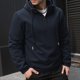 thumbnail image 1 of Sudadera con capucha para hombre, de colores sólidos, informal, con cremallera, sudadera con capucha, manga larga, bolsillo, sudadera deportiva, blusa de poliéster para hombre, 1 of 6