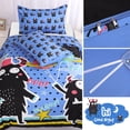 thumbnail image 4 of PiccoCasa 3 Piece Polyester Kids Duvet Cover Set Monsters Pattern Twin Blue, 4 of 6