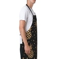 thumbnail image 2 of Goofa Gold Glitter Pineapples Printed Waterproof Apron 33" Chef Aprons for Men Heavy Duty Chemical Work Apron Adjustable Bib Apron, 2 of 9