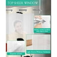 thumbnail image 4 of No Hook Shower Curtains with Snap in Liner, Rustic Flowers Waterproof Fabric Shower Curtain, Retro Farmhouse Spring Botanical Floral Double Layers & See-Through Top Window Bathroom Curtains 72''x84'', 4 of 6