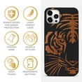 thumbnail image 4 of Case Yard Wooden Case for iPhone-12-Pro-Max Soft TPU Silicone cover Slim Fit Shockproof Wood Protective Phone Cover for Girls Boys Men and Women Supports Wireless Charging Tiger Design, 4 of 7