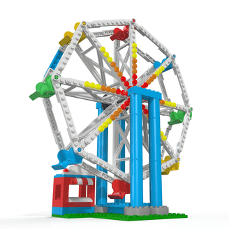 CDX Blocks: Flyer Building Brick Set, 539 Pcs, Gravity Roller