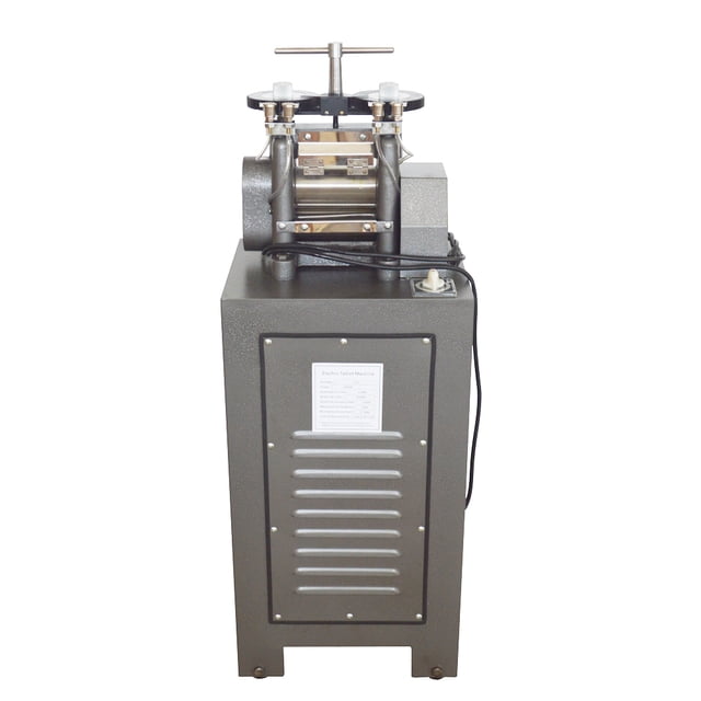 INTBUYING Electric Metal Jewelry Rolling Mill for Jewelry Gold Making Flake Machine (Smooth Roller) 110V