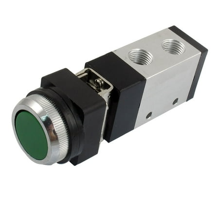 Unique Bargains Unique Bargains MV322PP 3 Port 2 Position Momentary Pneumatic Mechanical Valve 1/4