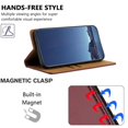 thumbnail image 4 of Leather For Apple iPhone 16 6.1-inch Case , Stitching design Flip  Wallet Leather Case With Card Holder Magnetic Closure Shockproof Kickstand Protective Phone Cases Cover,Wine red,For iPhone 16, 4 of 7