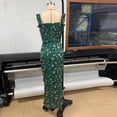 thumbnail image 5 of Bohemian Floral High Low Flowy Dress for Women Summer Elegant Square Neck Sleeveless Ruffle Beach Vacation Dresses, 5 of 7
