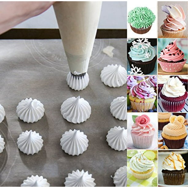 Poches à douille et embouts, Kit de fournitures de décoration de gâteaux,  fournitures de cuisson, pointes de glaçage pour cupcakes avec poches à