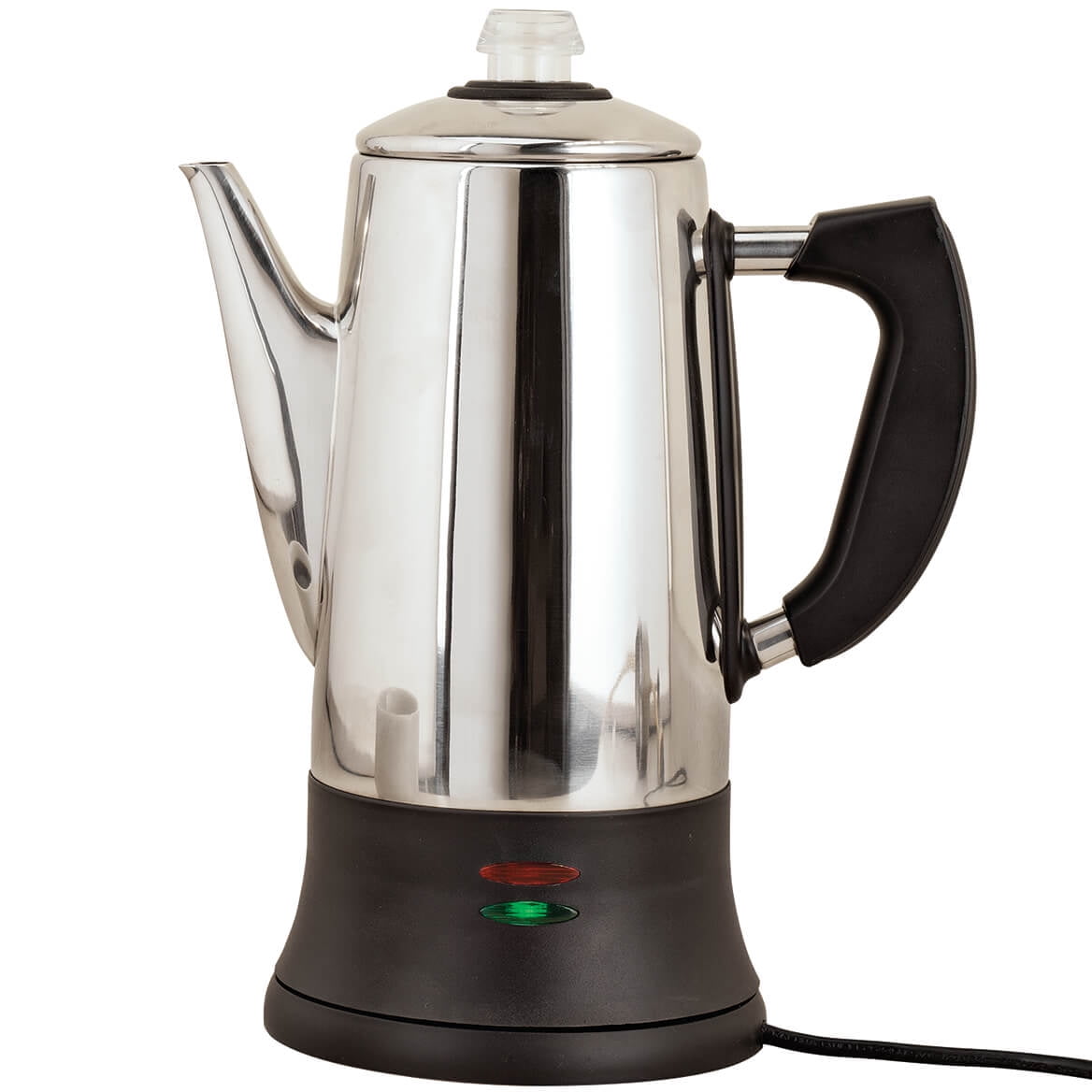 Electric Percolator 6 Cup Stainless Steel Coffee Maker Pot Portable Vintage 