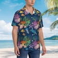 thumbnail image 5 of Goofa Undersea Animals Hawaiian Shirt for Men, Unisex Summer Beach Casual Short Sleeve Button Down Shirts,Aloha Tropical Floral print shirt-Medium, 5 of 9