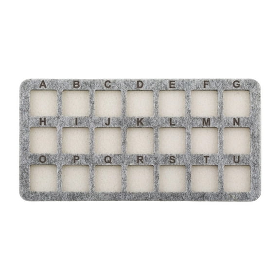 21 Grid Nonslip Felt Beading Mat Jewelry Craft Organizers for Jewelry Making and Craft Organization with Soft Surfaces